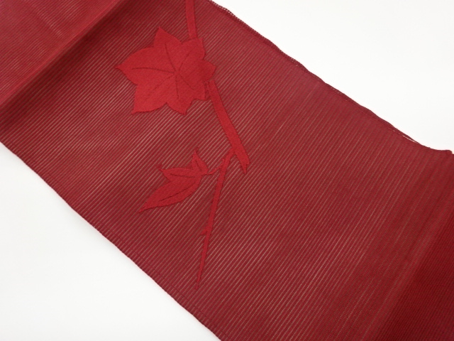 JAPANESE KIMONO / RAUSE SPELLING KAEDE PATTERN WEAVING NAGOYA OBI